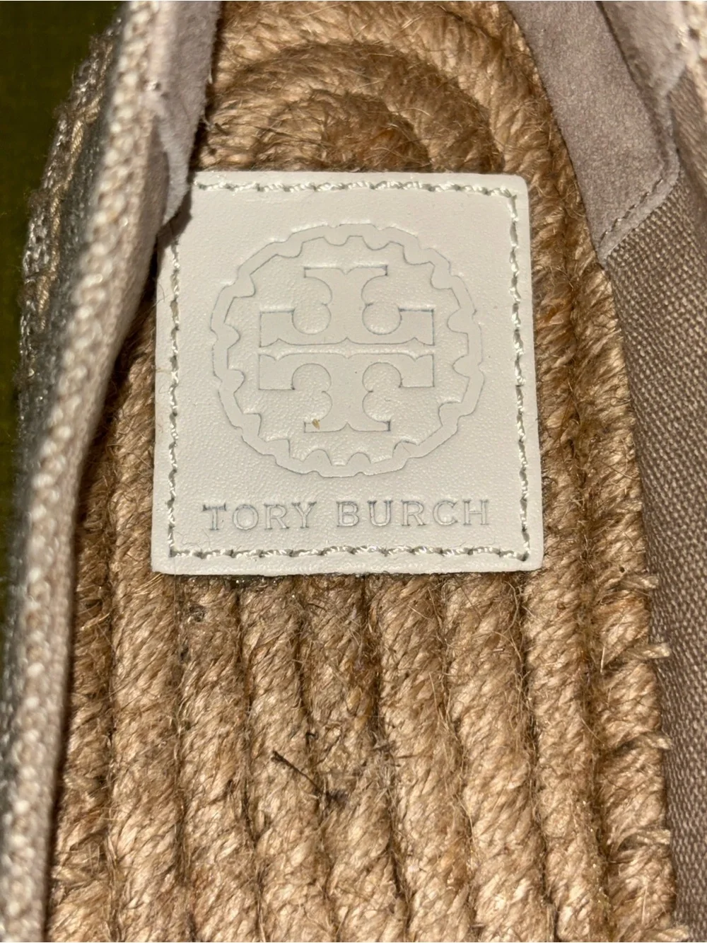 NIB Tory Burch Lily Platform Espadrille, Linen/Embroidery Natural $228